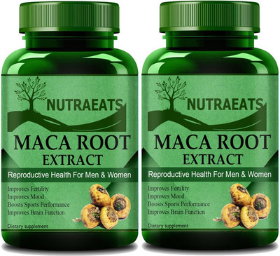 NutraEats Natural Maca root Extract (Pack Of 2) Premium(2 x 60 No)