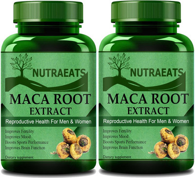 NutraEats Premium Natural Maca root Extract (Pack Of 2) Pro(2 x 60 No)