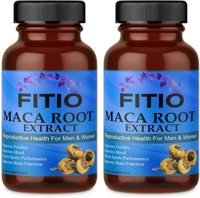 FITIO Natural Maca root Extract (Pack Of 2)(2 x 60 No)