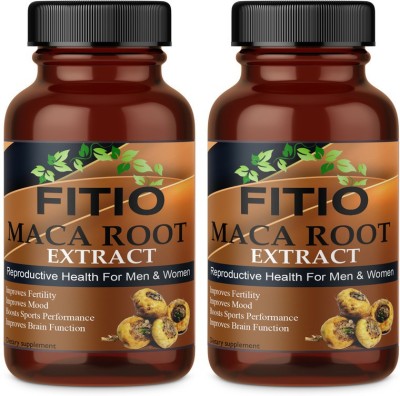 FITIO Maca Root Capsules Enriched with Maca Root Extract for Men (Pack Of 2) Ultra(2 x 60 No)