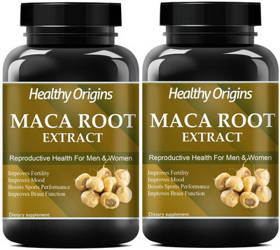 Healthy Origins Natural Maca root Extract (Pack Of 2)(2 x 60 No)