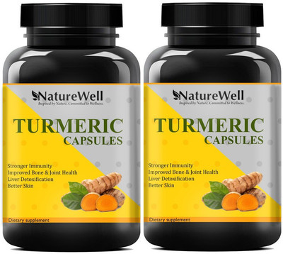 Naturewell TURMERIC CURCUMIN Capsules (Pack Of 2)(2 x 60 No)