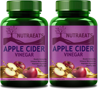 NutraEats Pro Apple Cider Vinegar Extract Capsules (Pack Of 2) Pro(2 x 60 No)