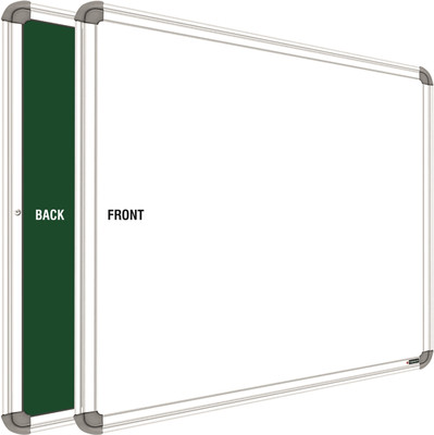 SRIRATNA Non Magnetic 2 X 2 feet White Board, One Side White Board Marker and Reverse Side Green Chalk Board Surface Whiteboards(White, Green)