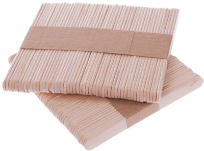 Fullkart Wooden Ice Cream Popsicle Sticks - Set of 50 Pieces