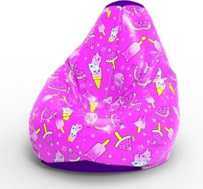 Beannie XXL Ice Cream - F Teardrop Bean Bag  With Bean Filling(Pink, Blue)