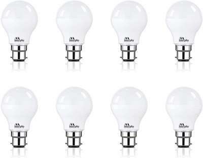 MURPHY 7 W Basic Standard B22 LED Bulb(White, Pack of 8)