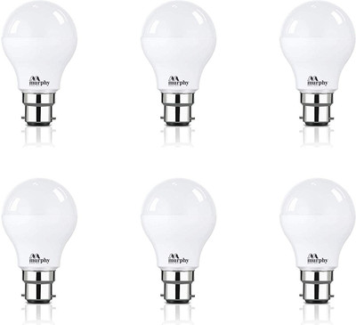 MURPHY 7 W Basic Standard B22 LED Bulb(White, Pack of 6)