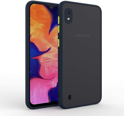 MobiSpiff Back Cover for Samsung A01 Core(Blue, Camera Bump Protector, Silicon, Pack of: 1)
