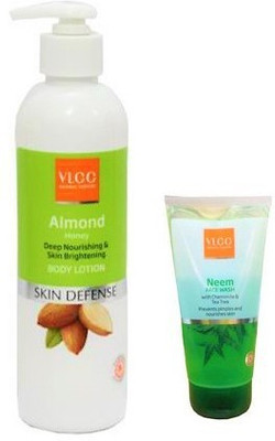 VLCC Body Lotion & Neem face wash combo pack of 2(2 Items in the set)