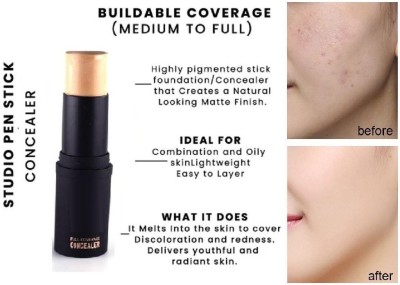 MYEONG HD FULL COVER PERFECTION CONCEALER STICK FOR FACE MAKEUP Concealer(NATURAL, 8 g)