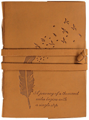 GOLDLINE Handcrafted Regular Diary Unruled 200 Pages(Orange)