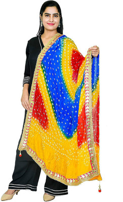 raj-rajeshwari collection Art Silk Printed Women Dupatta
