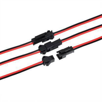 HRTRONICS 20 Pairs 22 AWG JST SM 2 Pin Plug Male and Female Connector Adapter with 135 mm wire Electronic Components Electronic Hobby Kit