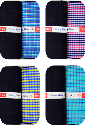 JHABAK'S Viscose Rayon Checkered Shirt & Trouser Fabric
