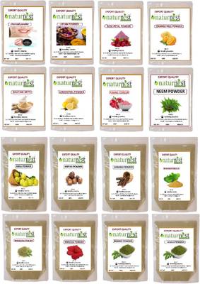 NatureNest henna powder indigo powder hibiscus powder brhami powder amla reetha shikakai bhringraj charcoal powder ubtan rose orange multani mitti lemon anar neem for combo pack