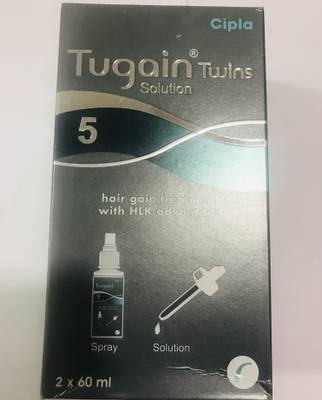 Cipla Tugain 5 twins Solution Liquid  (2 x 60 ml)
