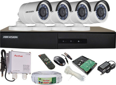 HIKVISION HD DVR DS-7B04HGHI-F1 BULLET CAMERA DS-2CE1ACOT-IRP OR DS-2CE1ACOT-IRP/ECO 1TB HDD 4PEAS BULLET CAMERA Combo Set Security Camera(1 TB, 4 Channel)