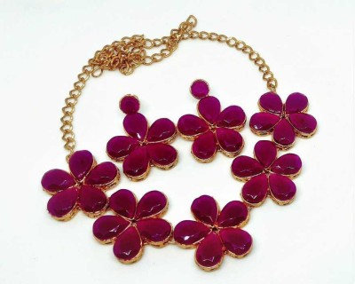 CATALYST Brass Copper Maroon Jewellery Set(Pack of 1)