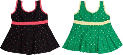The Creators Baby Girls Midi/Knee Length Casual Dress(Multicolor, Sleeveless)