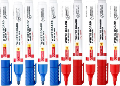 Camlin White Board Marker(Set of 10, Blue, Red)