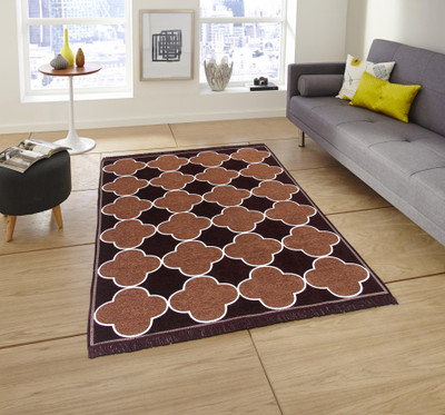 Linen Basics Velvet Floor Mat(COFFEE, Brown, Large)