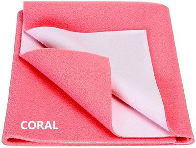 FILLYRUN Cotton Baby Bed Protecting Mat(CORAL, Large, Pack of 2)