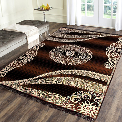Linen Basics Velvet Floor Mat(Multicolor, Large)
