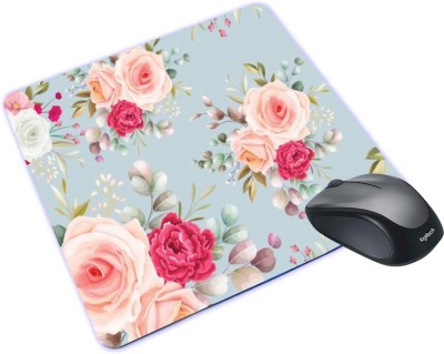 Shreysam Flower Printed Rectangular Mouse Pad MPD045 Mousepad(Multicolor)