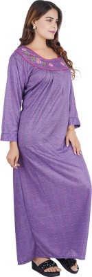 Bonjour Fashion Women Nighty(Purple)