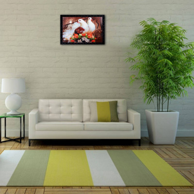 Bhawana Creation TWIN Digital Reprint 8 inch x 10 inch Painting(With Frame)