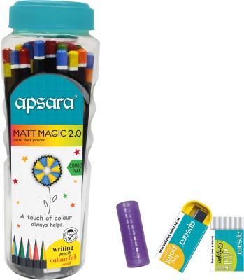 APSARA Matt Magic 2.0 Pencils 50 Pcs Jar Pencil(Black)