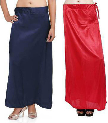 FIRSTSAARI GD-1103-Navy-Red Satin Blend Petticoat(Free)