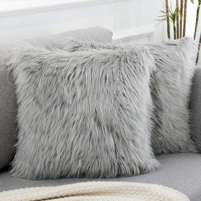 Catchyx Cart Microfibre Solid Cushion Pack of 2(Grey)