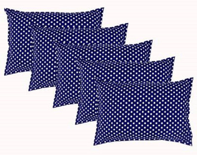 Navi collection Polyester Fibre Polka Sleeping Pillow Pack of 5(Blue)
