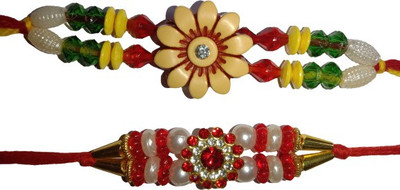 BHAVYA SALES Designer Mangalam266 Assorted Rakhi  Set(2)