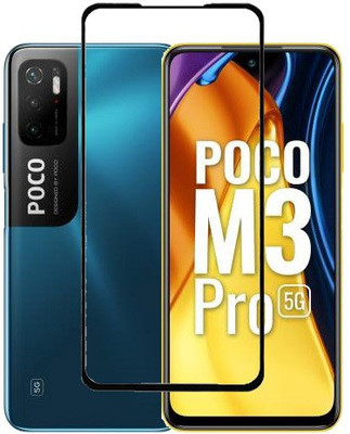 HOBBYTRONICS Edge To Edge Tempered Glass for Mi Redmi Note 10T, POCO M3 PRO 5G(Pack of 1)