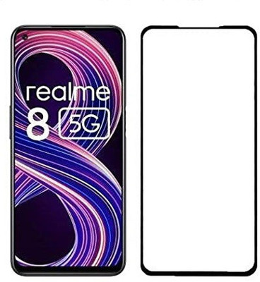 LIKEDESIGN Edge To Edge Tempered Glass for Realme 8 5G(Pack of 1)
