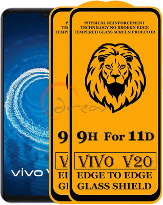 Dream Edge To Edge Tempered Glass for Vivo V20(Pack of 2)