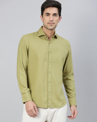 RARE RABBIT Men Solid Casual Green Shirt