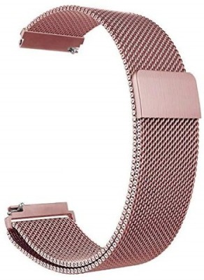 gettechgo Magnetic Milanese 22mm Strap Band Compatible for Galaxy Watch 3 45mm/Galaxy 46mm/Gear S3 Frontier,Classic/Amazfit Pace Stratos,Stratos+,Stratos3 /Huawei GT2 46mm/Honor Magic Watch 2 (46mm) & Smartwatch with 22mm Lugs - Rose Gold Smart Watch Strap(Pink)