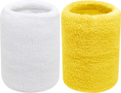 Neska Moda Unisex Wrist Support/Wrist Band-Free Size Wrist Support(White, Yellow)