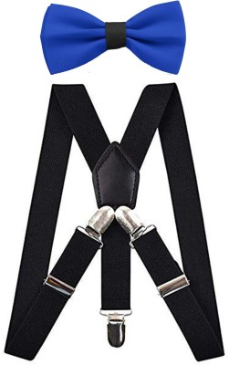 RR Design Y- Back Suspenders for Boys(Black, Blue)