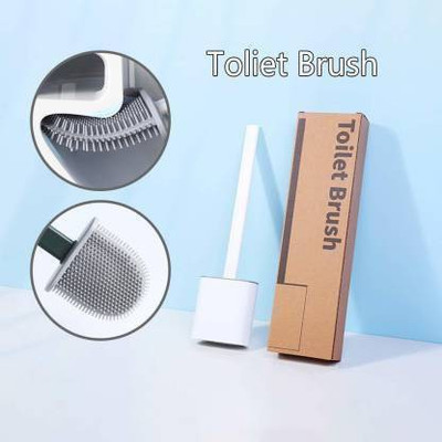 SBTs Silicone Toilet Brush (Multi Color, Pack of 1 with Holder(Multicolor)
