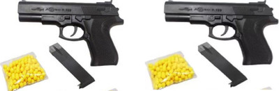 PAAYOcollection Mouser Gun for kids with large Number of Bullets-Pack of 2 Guns & Darts (Black) Darts & Plastic Bullets(Black)