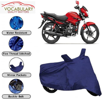 MEGA MARTZZ Waterproof Two Wheeler Cover for Hero(Glamour Programmed FI, Blue)