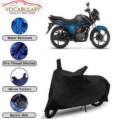 MEGA MARTZZ Waterproof Two Wheeler Cover for Hero(Glamour, Black)