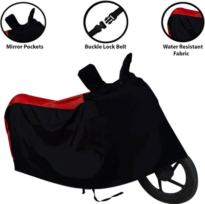 Shelterhub Enterprises Two Wheeler Cover for Bajaj(Pulsar 135 LS DTS-i, Red, Black)