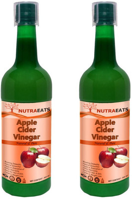 NutraEats Apple Cider Vinegar With Mother Vinegar Vinegar (Pack Of 2) (With Strand of Mother) Vinegar(2 x 500 ml)