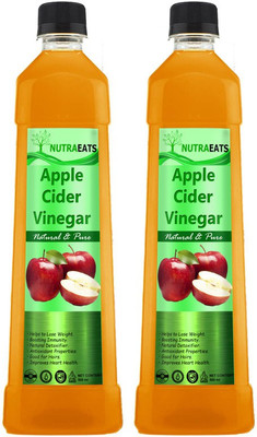NutraEats Apple Cider Vinegar With Mother Vinegar Vinegar (O) (Pack Of 2) (With Strand of Mother) Vinegar(2 x 500 ml)